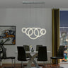 Finesse Decor 5 Hoop Crystal Progression Chandelier Chrome