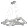Finesse Decor Crystal Elegance LED Chandelier 3 Rectangles