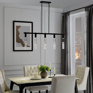 Finesse Decor Harmony 5 Light Chandelier Matte Black