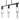 Finesse Decor Harmony 3 Light Chandelier Matte Black