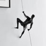 Finesse Decor Glossy Black Wall Sculpture Climbing 15" Man