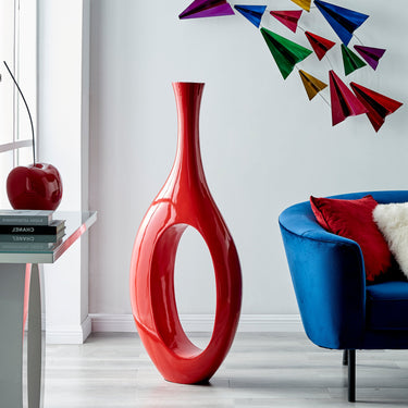 Finesse Decor Trombone Vase Large Red