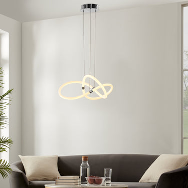 Finesse Decor Daisy LED Adjustable Chandelier Chrome