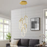 Finesse Decor LED Five Clips Chandelier Sandy Gold