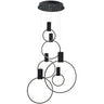 Finesse Decor Hong Kong LED Circular Chandelier Matte Black