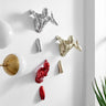 Finesse Decor Set of three Wall Runners Sculptures Metallic Red, Gold, Chrome
