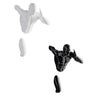 Finesse Decor Set of Two Wall Runners Sculptures White & Black