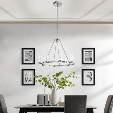 Finesse Decor Victory 8 Light Chandelier Chrome