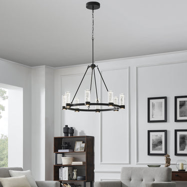 Finesse Decor Victory 8 Light Chandelier Matte Black