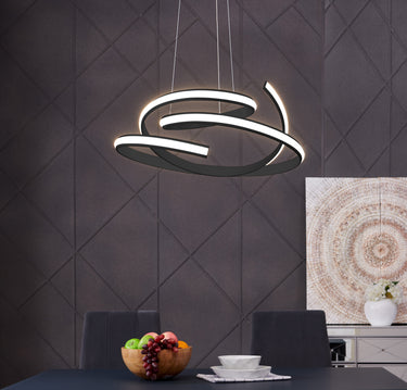 Finesse Decor Oslo LED Adjustable Chandelier Black