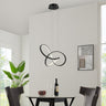 Finesse Decor Knotted LED Dimmable Chandelier Black