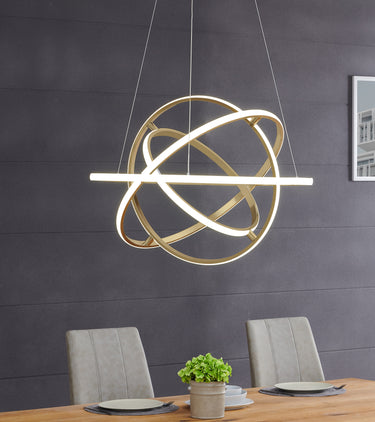 Finesse Decor Oxford LED Adjustable Chandelier Sandy Gold