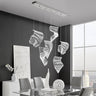 Finesse Decor Acrylic Lace 6 Light Chandelier Chrome