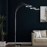 Finesse Decor LED Three Ring Hong Kong Arc Floor lamp Chrome, Not Dimmable