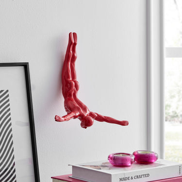 Finesse Decor Diver Wall Decor Sculpture //11" Red