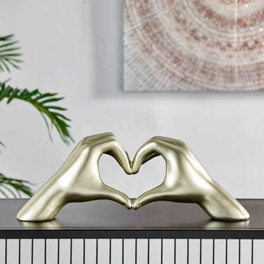 Finesse Decor Heart Hands Champagne Gold