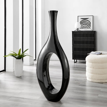 Finesse Decor Trombone Vase Large Black
