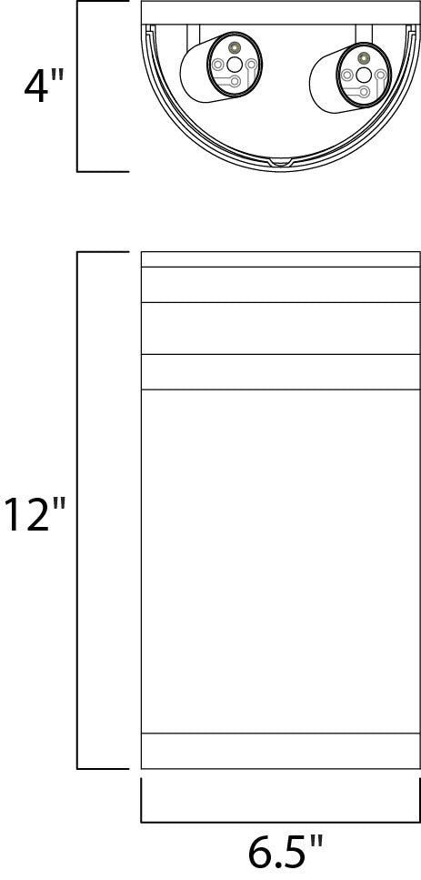 Maxim Arc 2-Light Outdoor Wall Sconce