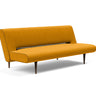 Modern Unfurl Sleeper Sofa by Innovation Living in Burned Curry fabric with adjustable backrest”