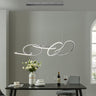 Finesse Decor Seoul LED Hoops Rectangular Chandelier Chrome