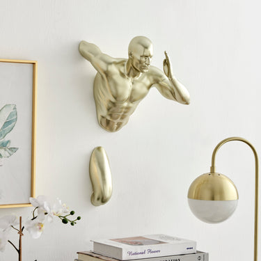 Finesse Decor Runner Man 20" Wall Sculpture Gold