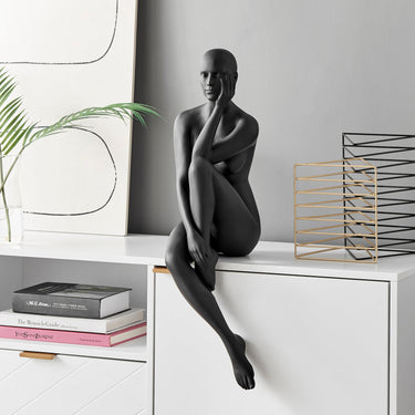 Finesse Decor Antoinette Doll Sculpture Matte Black