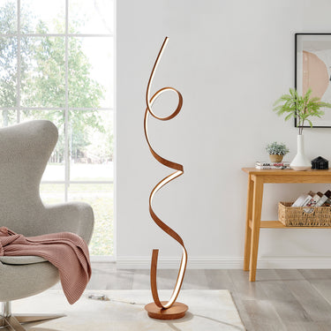 Finesse Decor Amsterdam LED Dimmable 63" Floor Lamp Wood