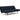 Navy blue sofa with wooden legs on a white background