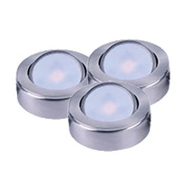 Maxim Lighting CounterMax MX-LD-AC LED Puck 2700K (3/PK) Satin Nickel