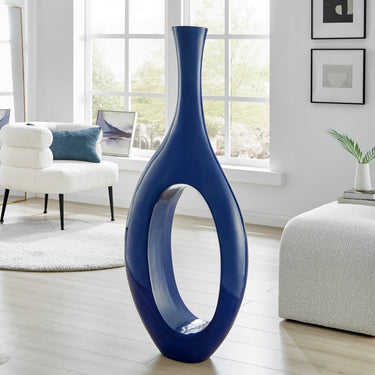 Finesse Decor Trombone Vase Small Navy Blue