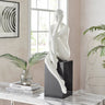 Finesse Decor Antoinette Doll Sculpture Matte White with Black Base
