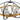 Finesse Decor Opia Vintage 8 Light Chandelier - Gold and Black