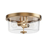 Maxim Lighting Fuller 2-Light Flush Mount Natural Aged Brass