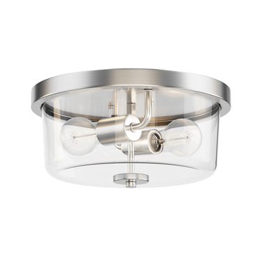 Maxim Lighting Fuller 2-Light Flush Mount Satin Nickel