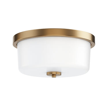 Maxim Lighting Fuller 2-Light Flush Mount Natural Aged Brass