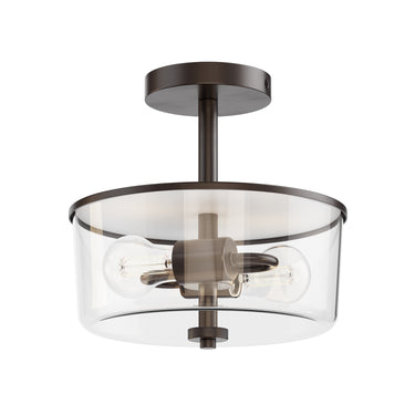 Maxim Lighting Fuller 2-Light Semi Flush/Pendant Convertible Oil Rubbed Bronze