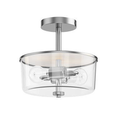 Maxim Lighting Fuller 2-Light Semi Flush/Pendant Convertible Satin Nickel