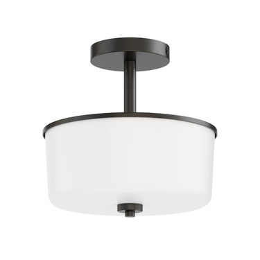 Maxim Lighting Fuller 2-Light Semi Flush/Pendant Convertible Black