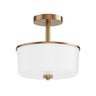 Maxim Lighting Fuller 2-Light Semi Flush/Pendant Convertible Natural Aged Brass