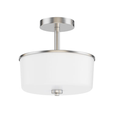 Maxim Lighting Fuller 2-Light Semi Flush/Pendant Convertible Satin Nickel