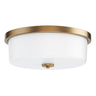Maxim Lighting Fuller 3-Light Flush Mount Natural Aged Brass