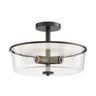 Maxim Lighting Fuller 3-Light Semi Flush/Pendant Convertible Black