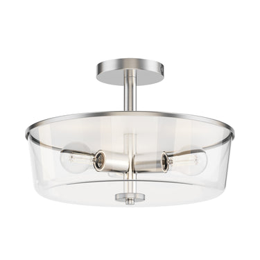 Maxim Lighting Fuller 3-Light Semi Flush/Pendant Convertible Satin Nickel
