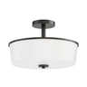 Maxim Lighting Fuller 3-Light Semi Flush/Pendant Convertible Black