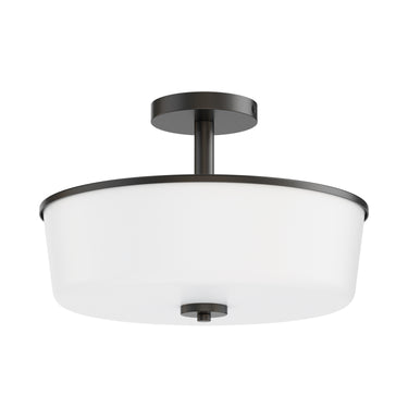 Maxim Lighting Fuller 3-Light Semi Flush/Pendant Convertible Black