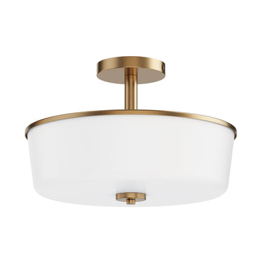 Maxim Lighting Fuller 3-Light Semi Flush/Pendant Convertible Natural Aged Brass