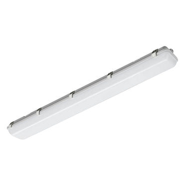 Maxim Lighting Vaportight 48" Flush Mount with EM Battery White