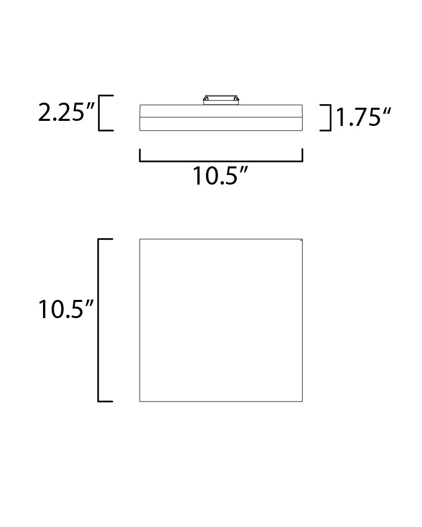 Maxim Illuminaire II 10.5"SQ LED Flush Mount 3000K