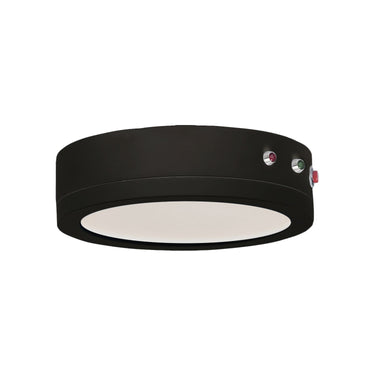 Maxim Lighting Wafer 7" RD LED Surface Mt 3000K with Emergency Bk Up Black