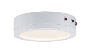 Maxim Lighting Wafer 7" RD LED Surface Mt 3000K with Emergency Bk Up White